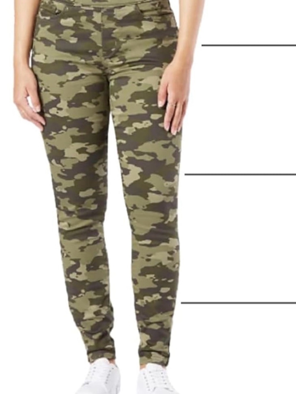 Women’s Levi Signature Pants Totally Shape PullOn Skinny Camouflage 12M w31 L30